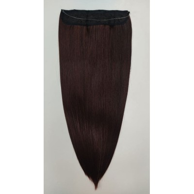 *2-33 Straight, Easy flip XXL Synthetic halo hair extensions 60cm