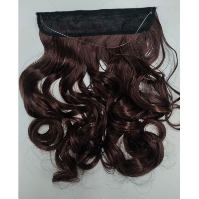*2-33 Wavy, Easy flip XXL Synthetic halo hair extensions 60cm