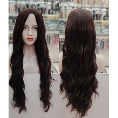 Emmor Long chocolate chestnut mix wig-synthetic hair  (LC5036-2-4)