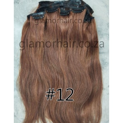 Color 12 40cm XXL 10pc 170g High quality Indian remy clip in hair