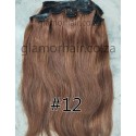 Color 12 40cm XXL 10pc 170g High quality Indian remy clip in hair