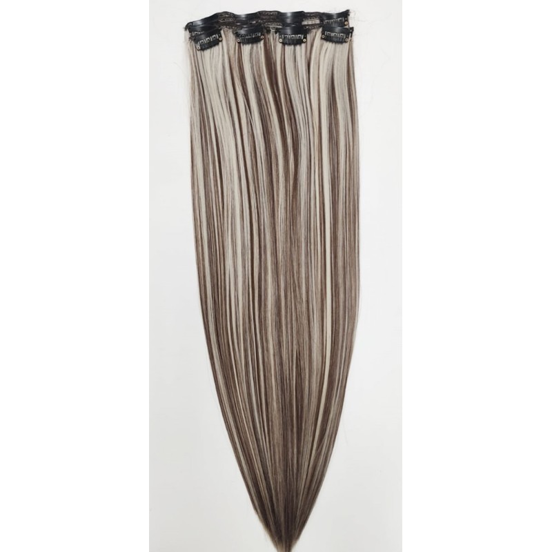 *9H88 55-60cm clip in hair extensions 10pc set- straight, Synthetic hair