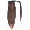 Color 4-9N 50cm Basic 100% silky straight Indian human hair Velcro ponytail
