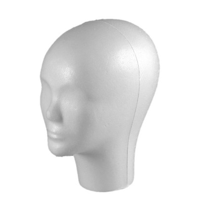 polystyrene mannequin head- staight base