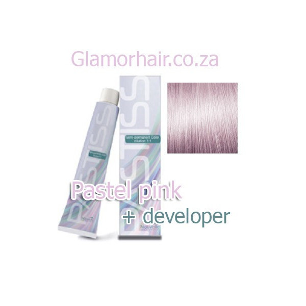 Pastel pink Nouvelle Pastiss semi permanent color + 60ml 5vol developer