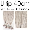 Colors P61-65 40cm U tip European remy human hair (10 strands)