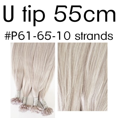 Colors P61-65 55cm U tip European remy human hair (10 strands)
