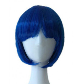 Diamond blue bob cut wig Synthetic hair
