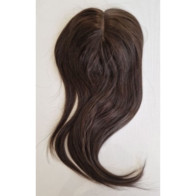 Color 2A 15x16 (45cm long) Crown topper. Full silk base,100% Indian remy human hair