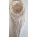 Color1001A 15x16 (45cm long) Crown topper. Full silk base,100% Indian remy human hair