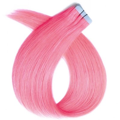 Bubblegum pink synthetic tape in hair-10pc pack