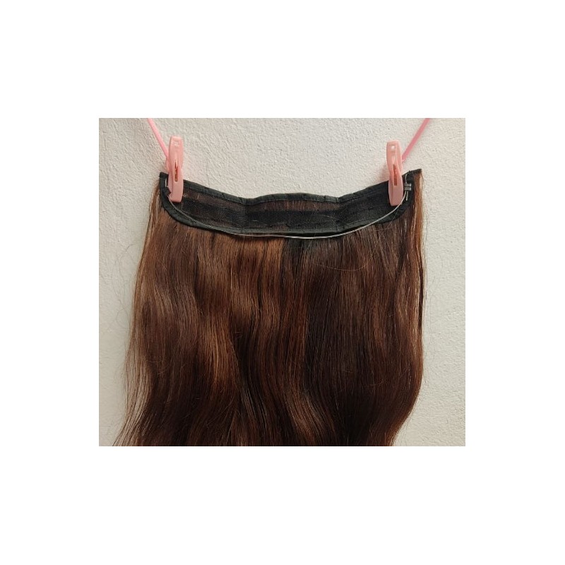 Color 6 60cm 110g 100% Indian remy Halo extensions