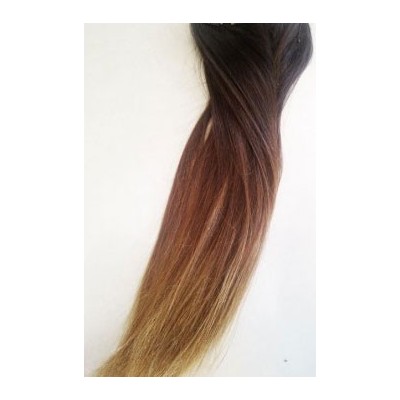 Color Ombre 2-6-27 60cm one piece 120g High quality Indian remy clip in hair