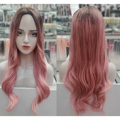 Ash pink ombre wig by Emmor-synthetic hair (mfq313-1)