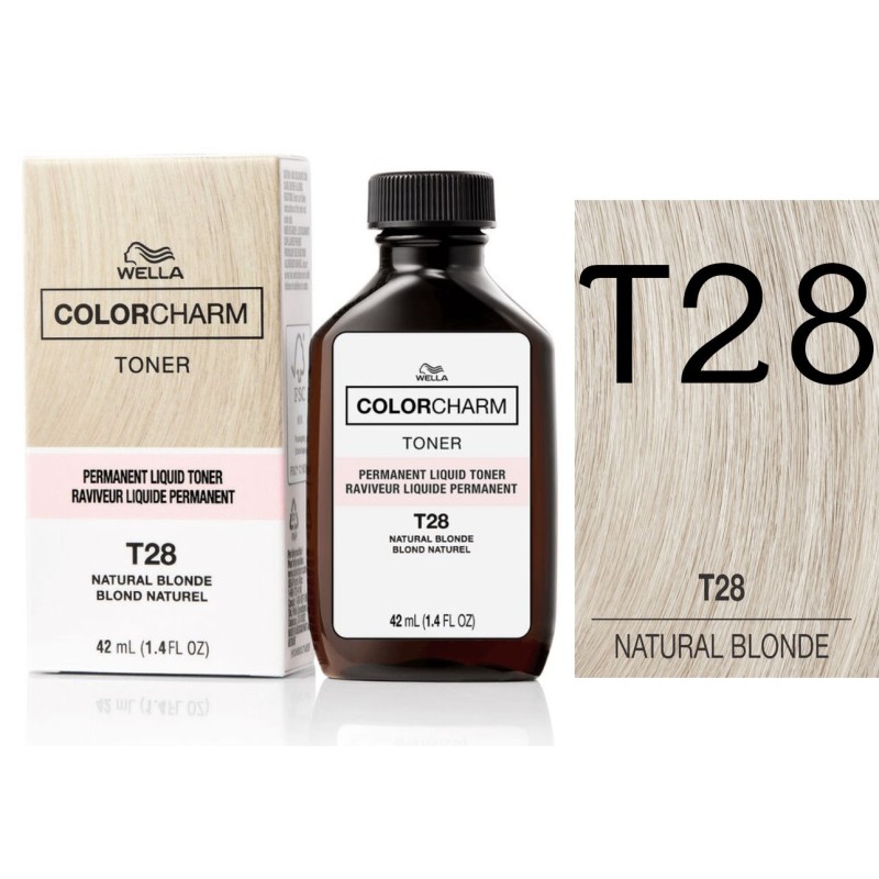 Wella T28 ColorCharm® Natural Blonde Toner +100ml 20 vol developer
