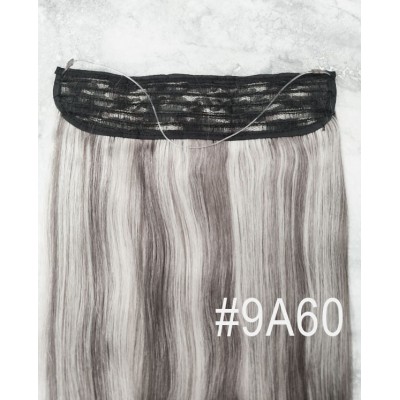 Color 9A60 45cm 60g basic 100% Indian remy Halo extensions