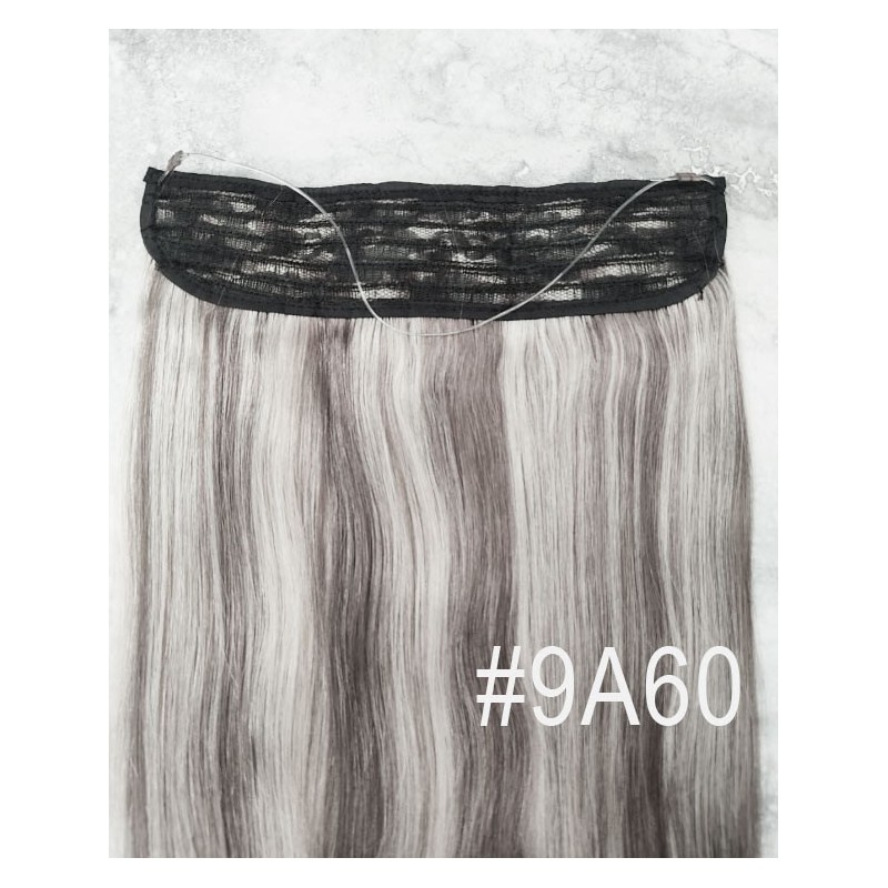 Color 9A60 40cm 60g basic 100% Indian remy Halo extensions