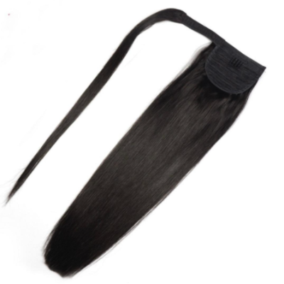 Color 1 55cm 110g XXL 100% Indian remy velcro ponytail