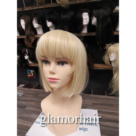 *613* Platinum blonde bob cut wig Synthetic hair