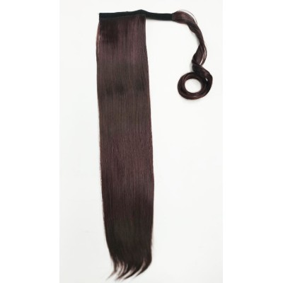 *M2-33 Dark warm brown mix, velcro straight ponytail 55cm by ProExtend