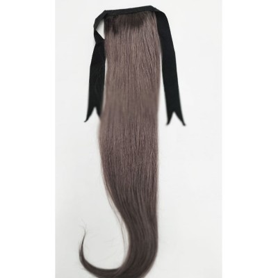 Color 9A 45cm Basic 100% silky straight Indian human hair tie on ponytail