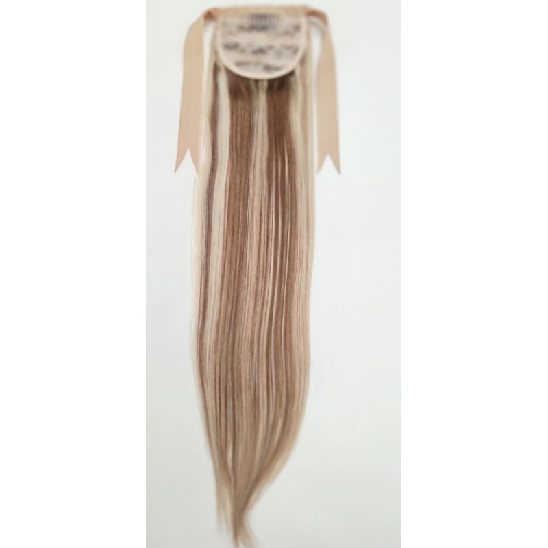 Color 8-613 35cm basic 100% Indian remy human hair tie on ponytail