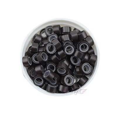 *Dark brown -small bag 100pc silicone lined micro rings