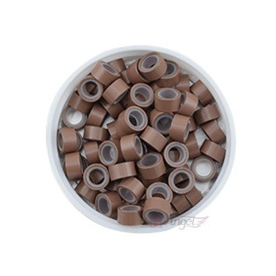 *Chestnut brown -small bag 100pc silicone lined micro rings