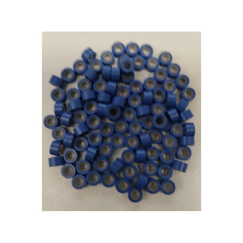 *Blue-small bag 100pc silicone lined micro rings