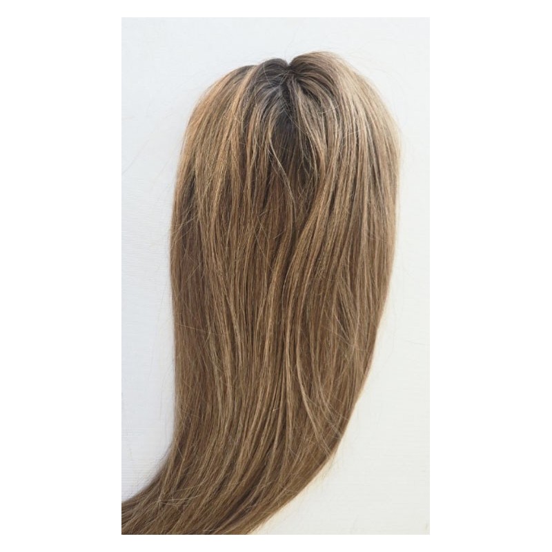 Color T8106 15x16 (45cm long) Crown topper. Full silk base,100% Indian remy human hair