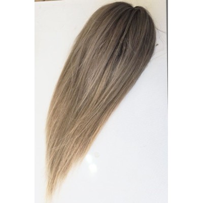 Color T6127 15x16 (45cm long) Crown topper. Full silk base,100% Indian remy human hair