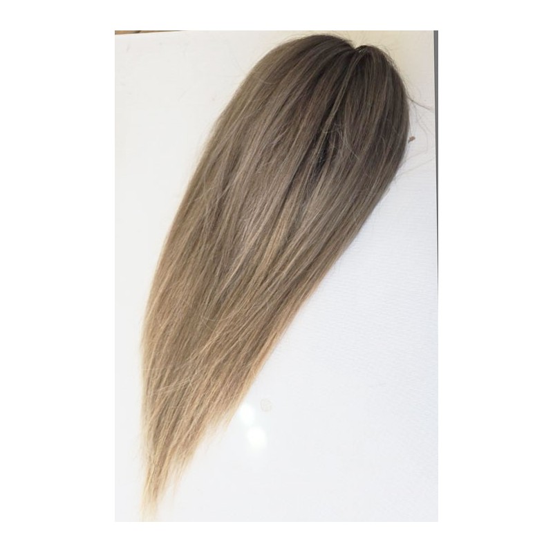 Color T6127 15x16 (45cm long) Crown topper. Full silk base,100% Indian remy human hair