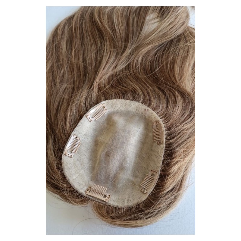 Color 10-18 15x16 (50-55cm long) Crown topper. Full silk base,100% Indian remy human hair