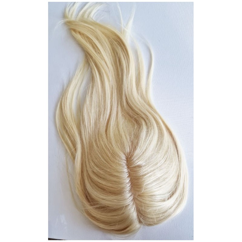 Color 60-613 15x16 (50-55cm long) Crown topper. Full silk base,100% Indian remy human hair