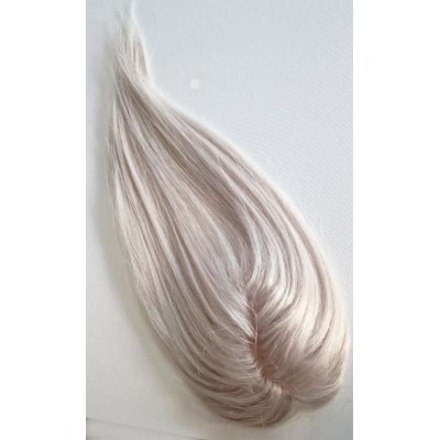 Color1001A 15x16 (50-55cm long) Crown topper. Full silk base,100% Indian remy human hair