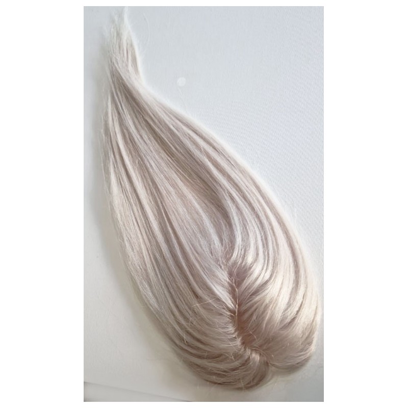 Color1001A 15x16 (50-55cm long) Crown topper. Full silk base,100% Indian remy human hair