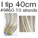 Color 9A60 40cm I tip European remy human hair (10 strands in a bundle)