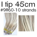 Color 9A60 45cm I tip European remy human hair (10 strands in a bundle)