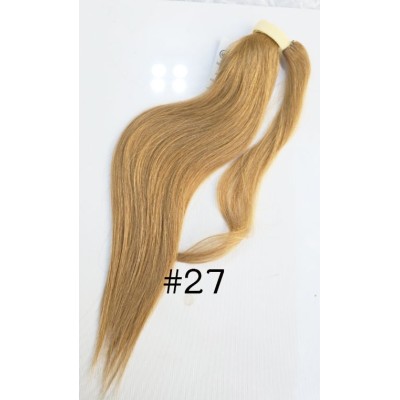 Color 27 45cm 60g basic 100% Indian remy velcro ponytail