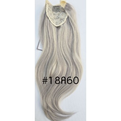 Color 18A60 45cm 110g XXL 100% Indian remy velcro ponytail