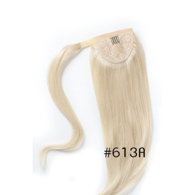 Color 613A 45cm 110g XXL 100% Indian remy velcro ponytail