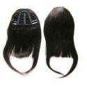 Color 1B long side 100% human hair clip on fringe