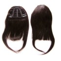 Color 2 long side 100% human hair clip on fringe