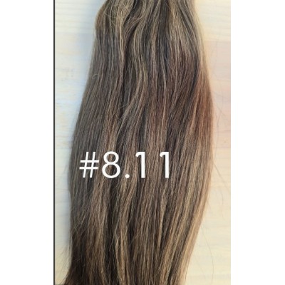 Color 8.11 30cm 60g volumiser 100% Indian remy one piece clip in hair