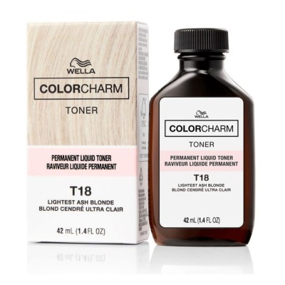 Wella T18 ColorCharm® Lightest Ash  Blonde Toner +100ml 20 vol developer