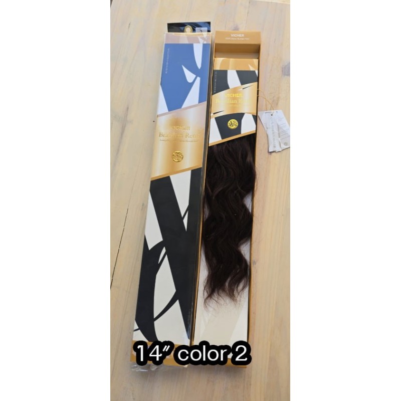 14inch color 2 body wave Vicher brazilian remy weave medium drawn