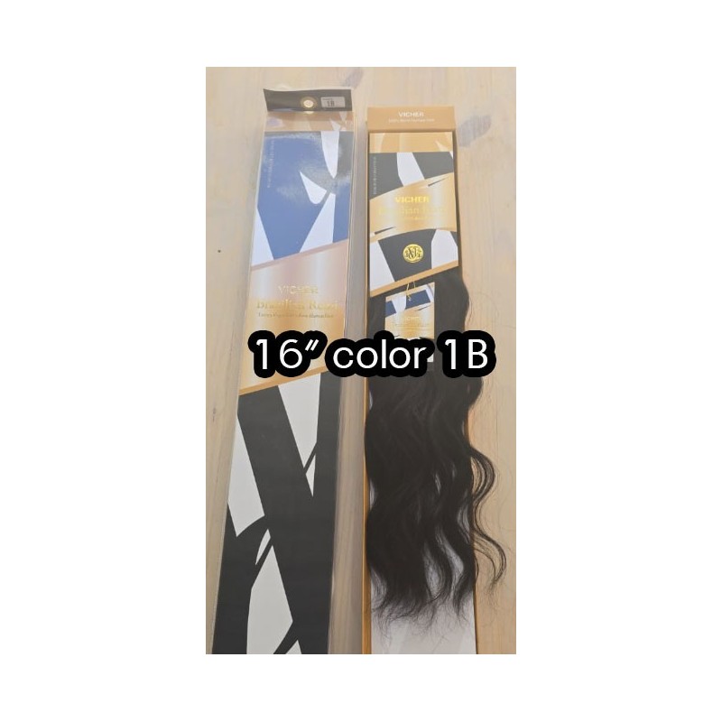 16inch color 1b body wave Vicher brazilian remy weave medium drawn