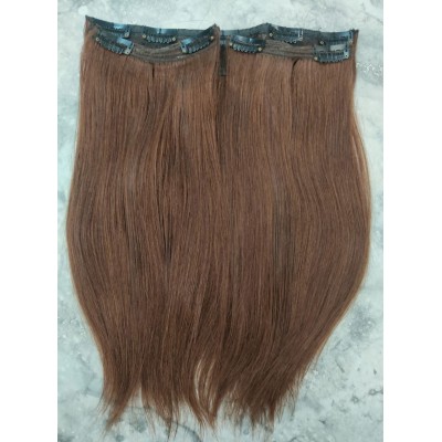 Color 8 50cm 3pc 120g High quality Virgin Indian remy clip in hair