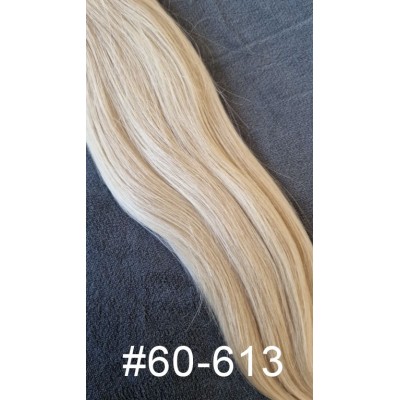 Color 60-613 50cm XXL 100% Indian remy human hair tie on ponytail