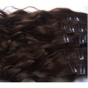 SALE Wavy color 4 35cm (14") XXL 7pc clip in -  100% Brazilian remy human hair